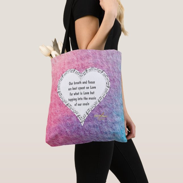 Bag Tote Ode à l'amour par la poète Adiela Akoo (De près)