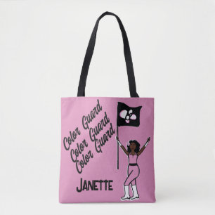 Bag Tote personnalisé avec drapeau (fleur rose) B