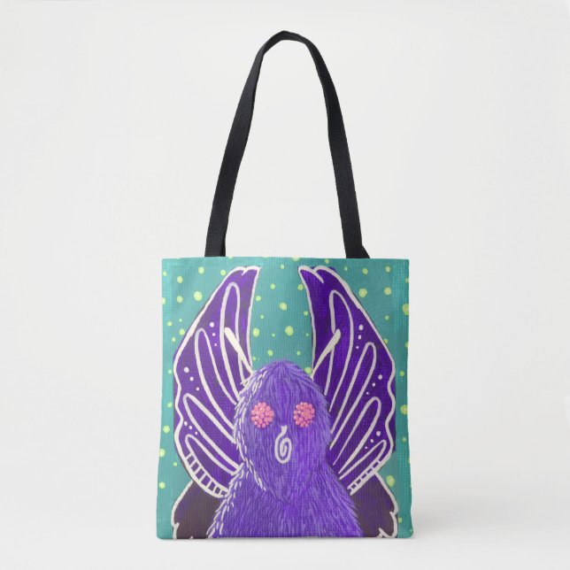 Bag Tote Purple Mothman (Devant)