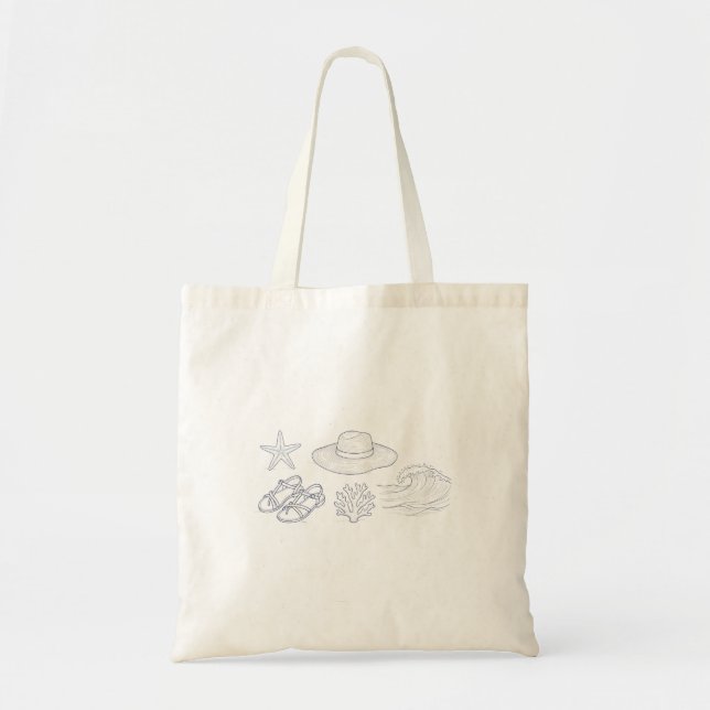 Bag Tote Seaside Sketch (Devant)