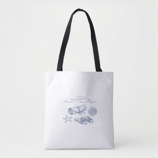 Bag Tote Seaside Sketch (Devant)