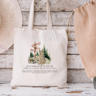 Bag Tote Tchèque Vlcak Aquarelle Chien   Citation de r