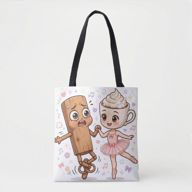 Bag Tung Tung Sahur Funny Ballet Tote (Devant)