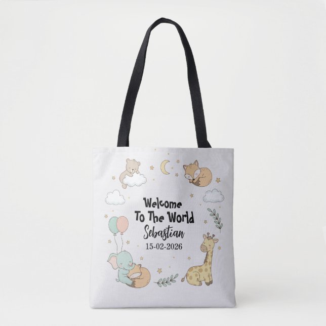 Bag Welcome To The World Sebastian Personalized Tote  (Devant)
