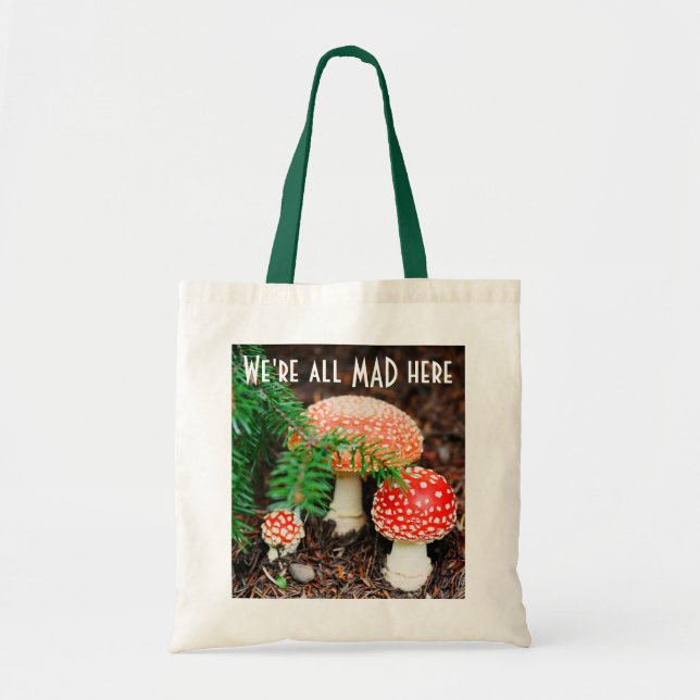 Bag "We're All Mad Here" Mushroom Tote (Devant)