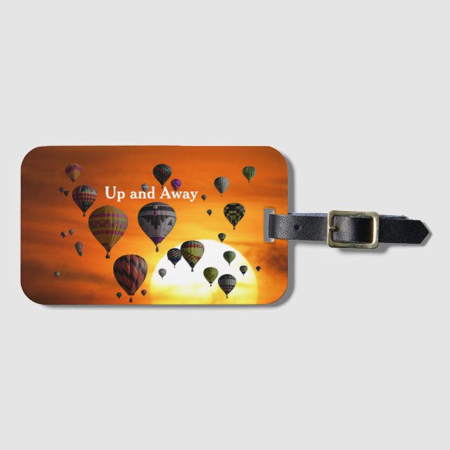 Bagage Ballons à air chaud dans la étiquette de bagages e (Devant Horizontal)