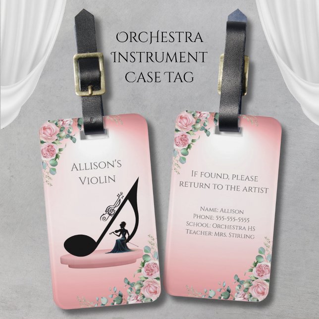 Bagage Étiquette de housse d'instrument à cordes en viole (A thoughtful and unique gift for any dedicated orchestra music student!)