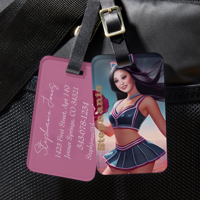 Bagage Étiquette de sac à dos pour filles américaines (Créateur téléchargé)