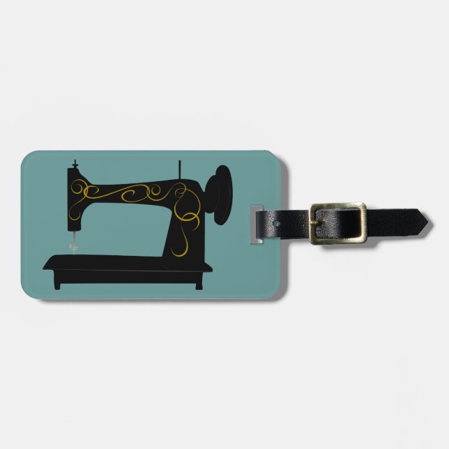 Bagage Étiquette vintage d'identification de machine à (Devant horizontal)