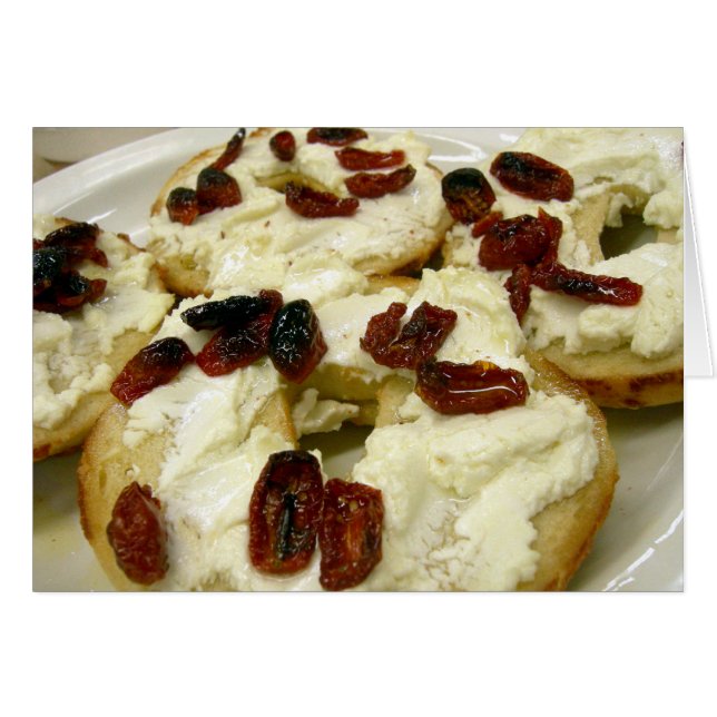 bagel grillé avec fromage de chèvre (Devant horizontal)