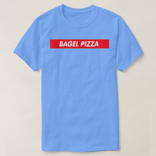 Bagel Pizza boîte rouge Logo T-shirt drôle (Design devant)