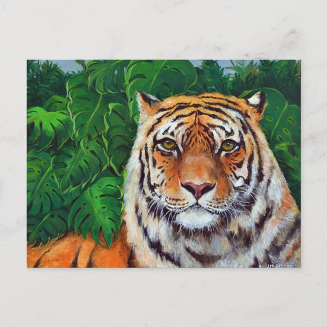 Bagheera la carte postale tigre de la peinture (Devant)