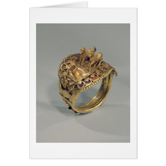 Bague à cheval (or et cornélien) (Devant)