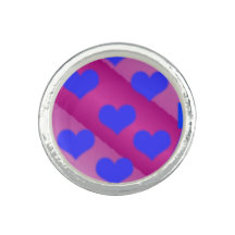 Abstrait bleu et violet Motif des Coeurs Bleus