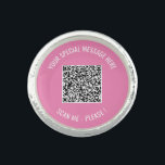 Bague Code QR Votre Message Spécial Cadeau Surprise<br><div class="desc">Choisissez Couleurs et Police - Votre code QR spécial Info et texte personnalisé Cadeau moderne personnalisé - Ajouter votre code QR - Image ou logo - photo / Texte - Nom ou autre information / message - Redimensionner et déplacer ou ajouter des éléments - Image / Texte avec outil de...</div>