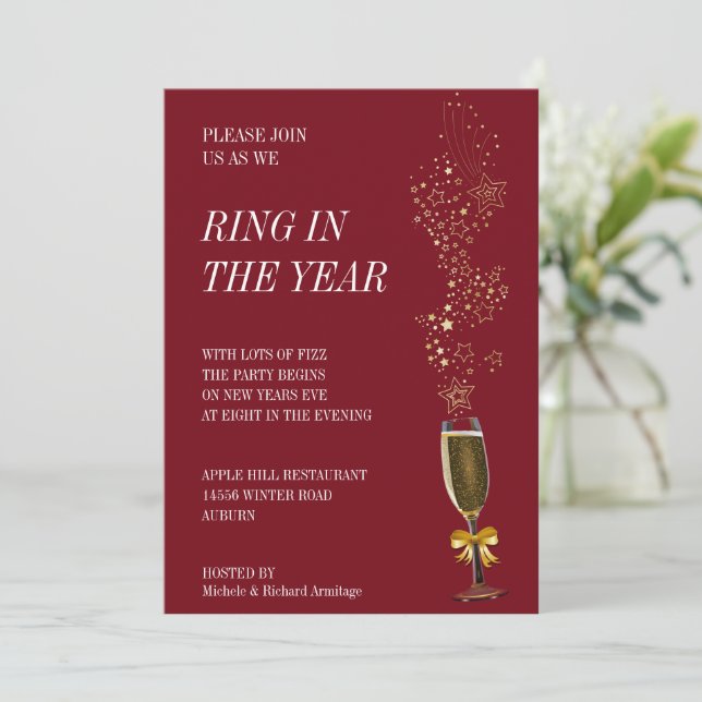 Bague dans l'année Invitation (Debout devant)