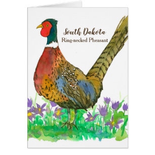 Bague de faisan noir à l'anneau du Dakota du Sud