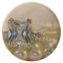 Bague de fiançailles Princesse Diamant et Perles M