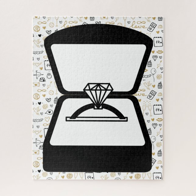 Bague de fiançailles Puzzle (Vertical)