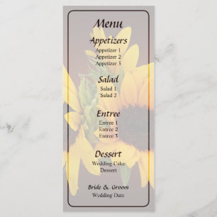 Bague de tournesols Menu Mariage