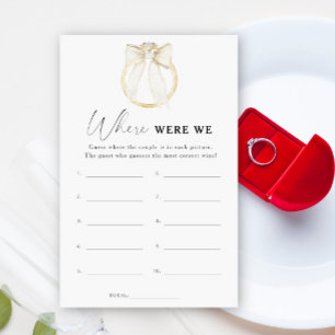 Bague et Bow nuptiale douche Où étions-nous jeu
