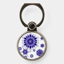 Fleurs motifs bleues thaïlandaises