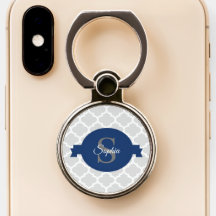 Quatrefoil bleu personnalisé