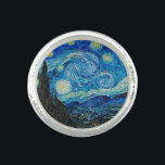 Bague Vincent van Gogh, Starry Night<br><div class="desc">Starry Night,  célèbre peinture de Vincent van Gogh</div>