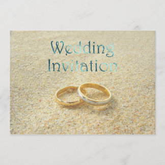Bagues de mariage de plage Invitation de mariage
