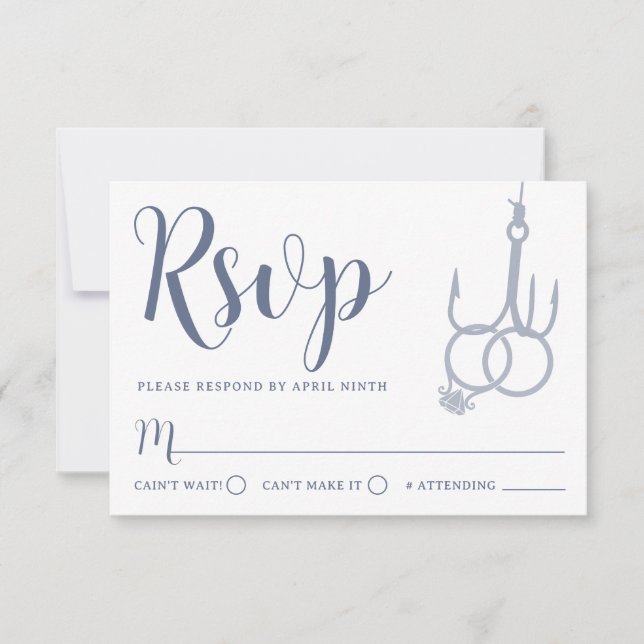 Bagues de Mariage simple à pêche RSVP Card Steel (Devant)