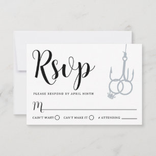 Bagues de Mariage simple à pêche RSVP noir