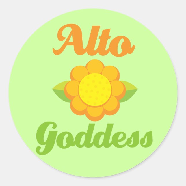 Baguette Alto Goddess Music Sticker Cadeau (Devant)