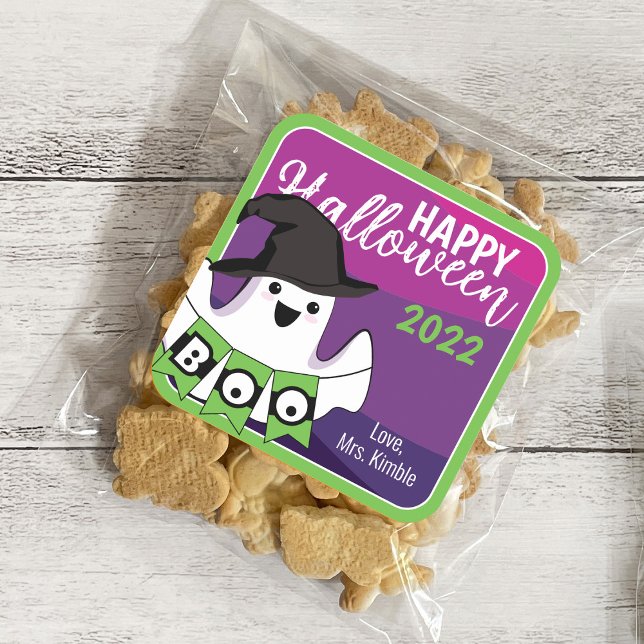 Baguette cadeau Halloween Ghost & Étiquette (Créateur téléchargé)