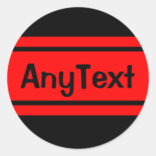Baguette noire rouge n'importe quel Sticker de tex