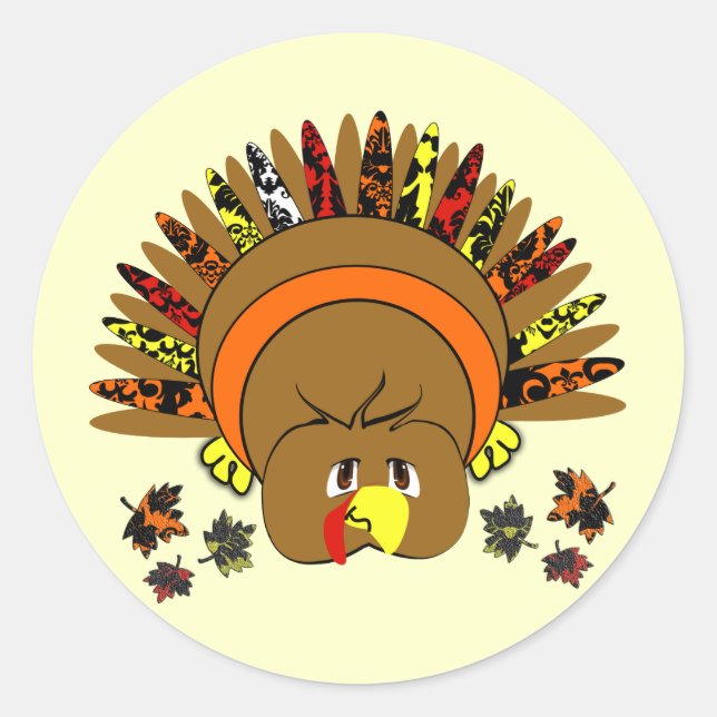 Baguette Turquie Thanksgiving Stickers (Devant)