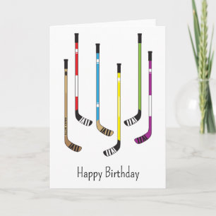 Baguettes de Hockey Joyeux Anniversaire Carte de v