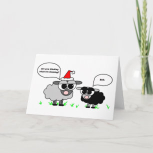 Bah Humbug - Carte de vacances pour les moutons no