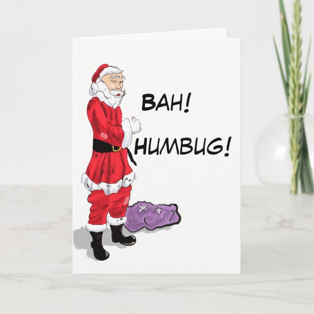 Bah ! Humbug ! Carte père Noël (Devant)