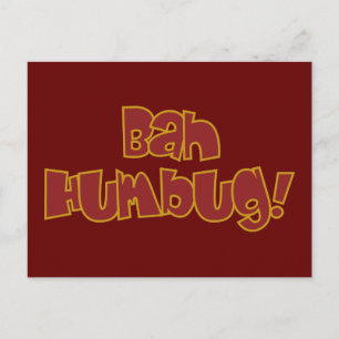 BAH HUMBUG ! carte postale personnalisée