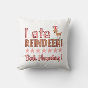 Bah Humbug Reindeer coussin personnalisé