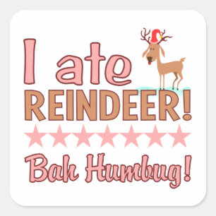 Bah Humbug Reindeer stickers