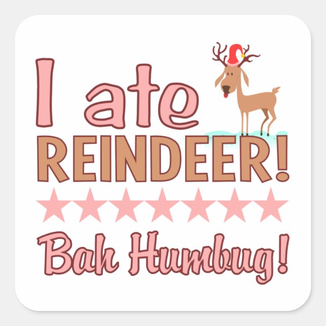Bah Humbug Reindeer stickers (Devant)