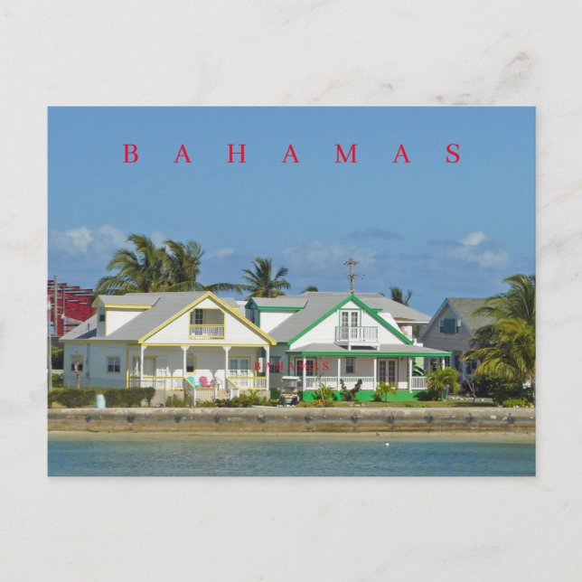 Bahamas Espagne Wells maisons vue carte postale (Devant)