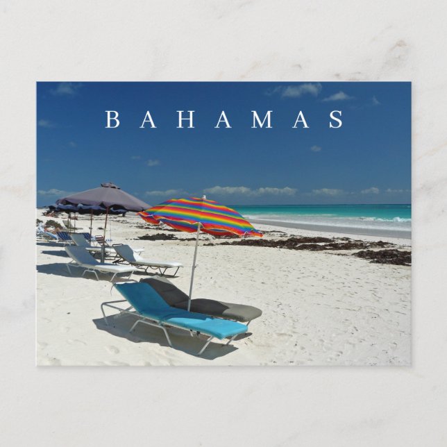 Bahamas Harbour Island transats vue carte postale (Devant)