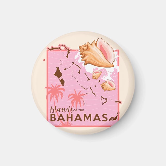 Bahamas Magnet Vacances Croisière Bahamas Carte Co (Devant)