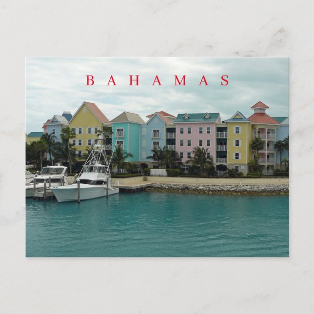 Bahamas Marina Village vue carte postale (Devant)