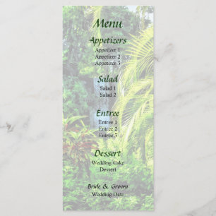 Bahamas - Menu Mariage Tropical Waterfall