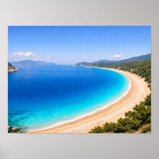 Baie de l'océan bleu Crystal Clear Poster - Medite (Devant)
