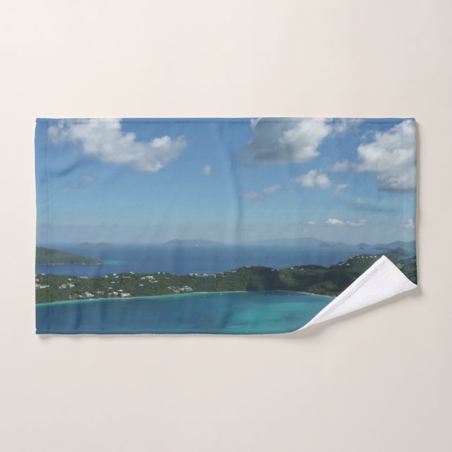 Baie de Magens, scene de l'île St Thomas Beautiful (Serviette à main)