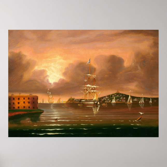 Baie de New York - Thomas Chambers Poster des Beau (Devant)